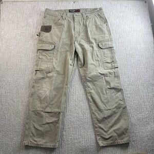 Wrangler Riggs Workwear Ripstop Relaxed Carpenter Men's Size 36x30 Beige